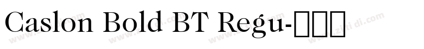 Caslon Bold BT Regu字体转换